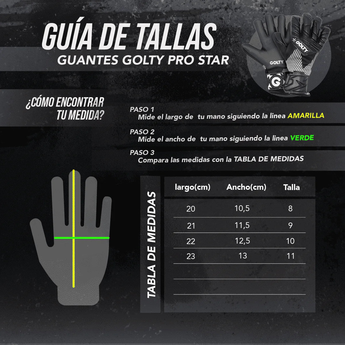Guantes Arquero Golty Star